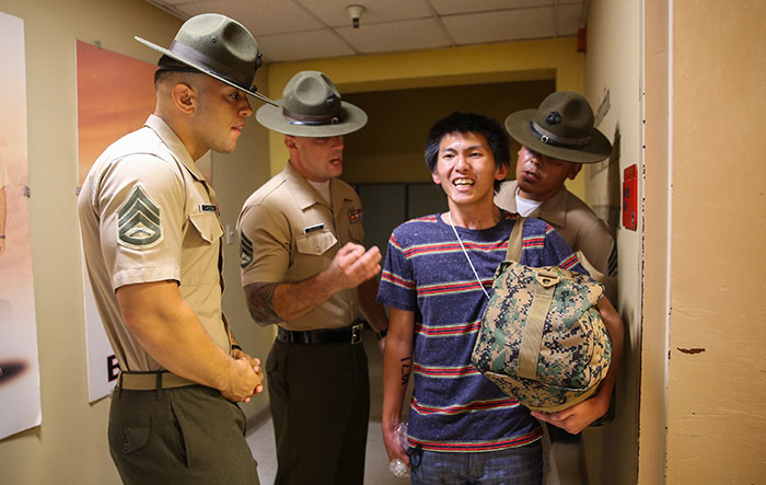 drill instructor new recruit