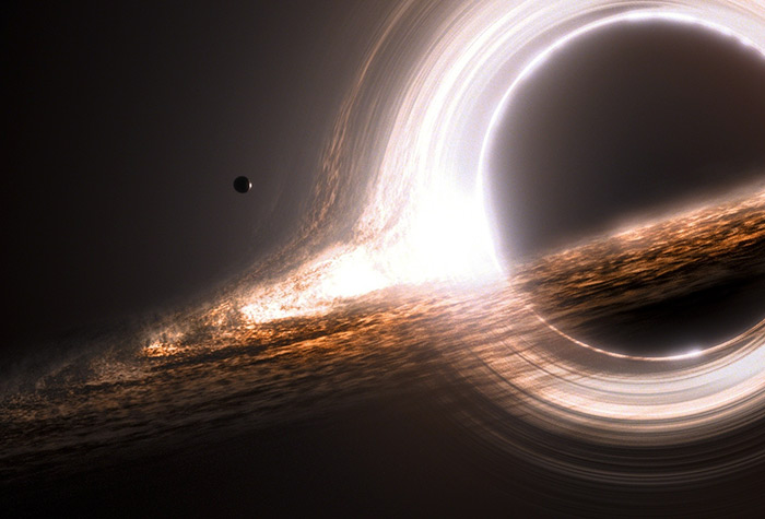 a person getting sucked into a black hole